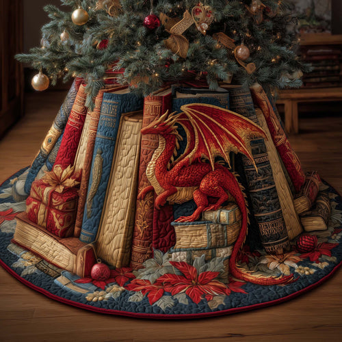 Library Dragon Quilted Tree Skirt GFTOMA7317