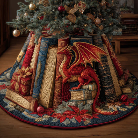 Library Dragon Quilted Tree Skirt GFTOMA7317