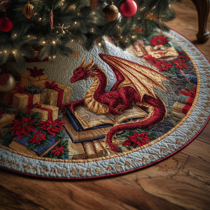 Library Dragon Quilted Tree Skirt GFTOMA7318