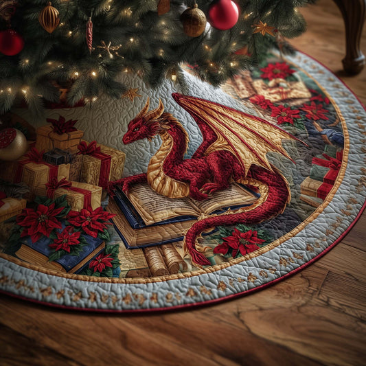 Library Dragon Quilted Tree Skirt GFTOMA7318