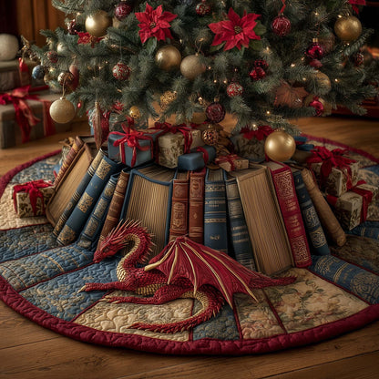 Library Dragon Quilted Tree Skirt GFTOMA7319