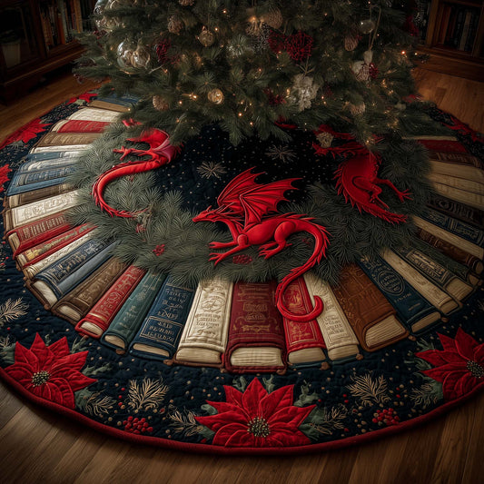Library Dragon Quilted Tree Skirt GFTOMA7320