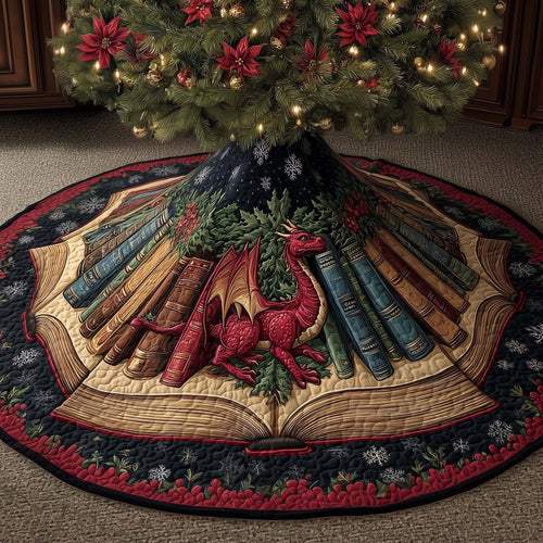 Library Dragon Quilted Tree Skirt GFTOMA7325