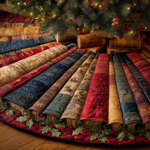 Cozy Book Quilted Tree Skirt GFTOMA7328