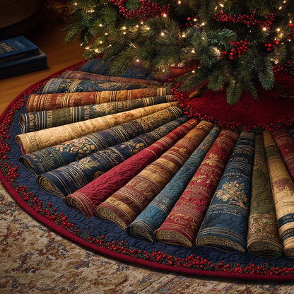 Cozy Book Quilted Tree Skirt GFTOMA7330