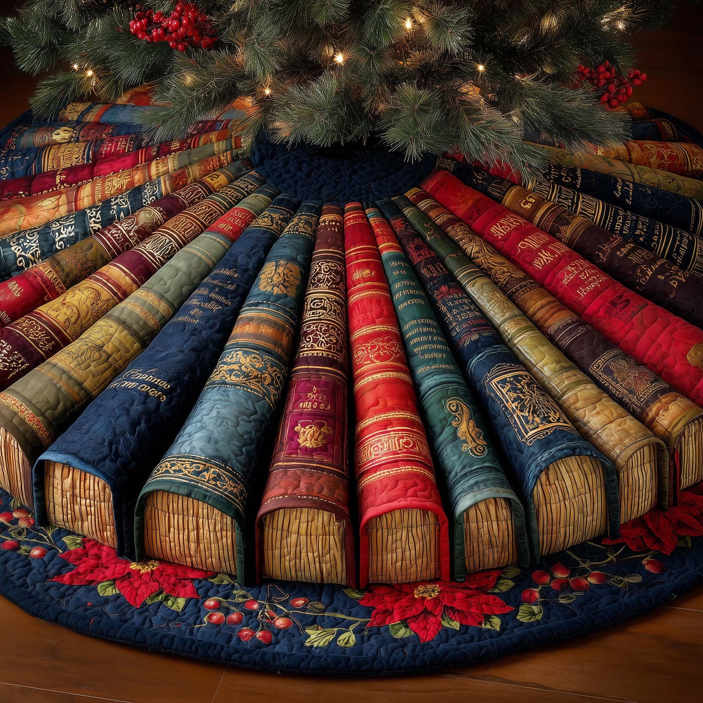 Cozy Book Quilted Tree Skirt GFTOMA7331