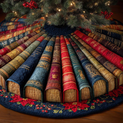 Cozy Book Quilted Tree Skirt GFTOMA7331