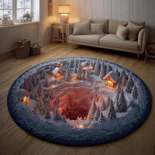 Holiday Village Quilted Round Mat GFTOMA7365