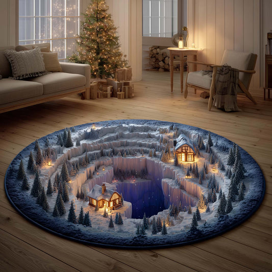 Holiday Village Quilted Round Mat GFTOMA7367