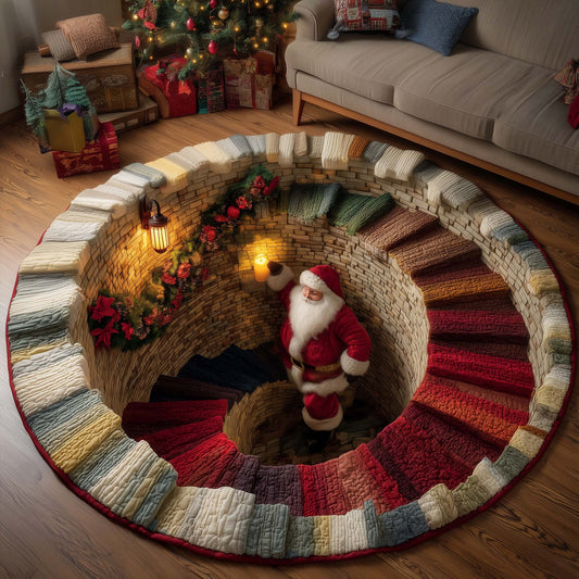 Jolly Santa Quilted Round Mat GFTOMA7400