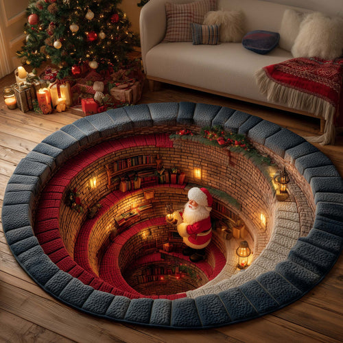 Jolly Santa Quilted Round Mat GFTOMA7402