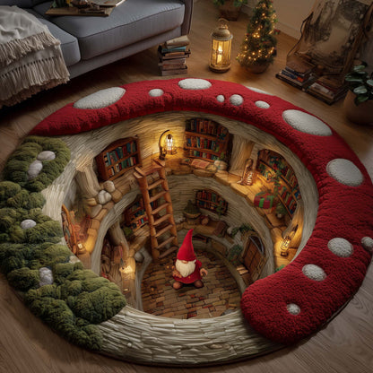 Mushroom Burrow Quilted Round Mat GFTOMA7406