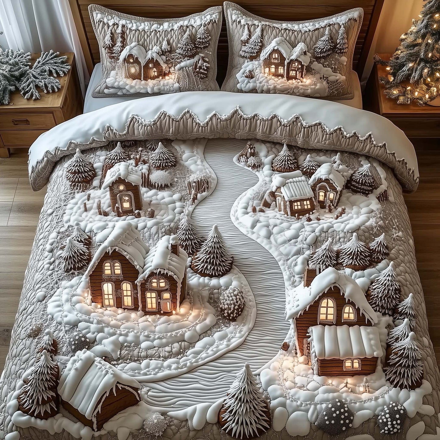 Snowy Village Duvet Cover Set GFTOMA7422