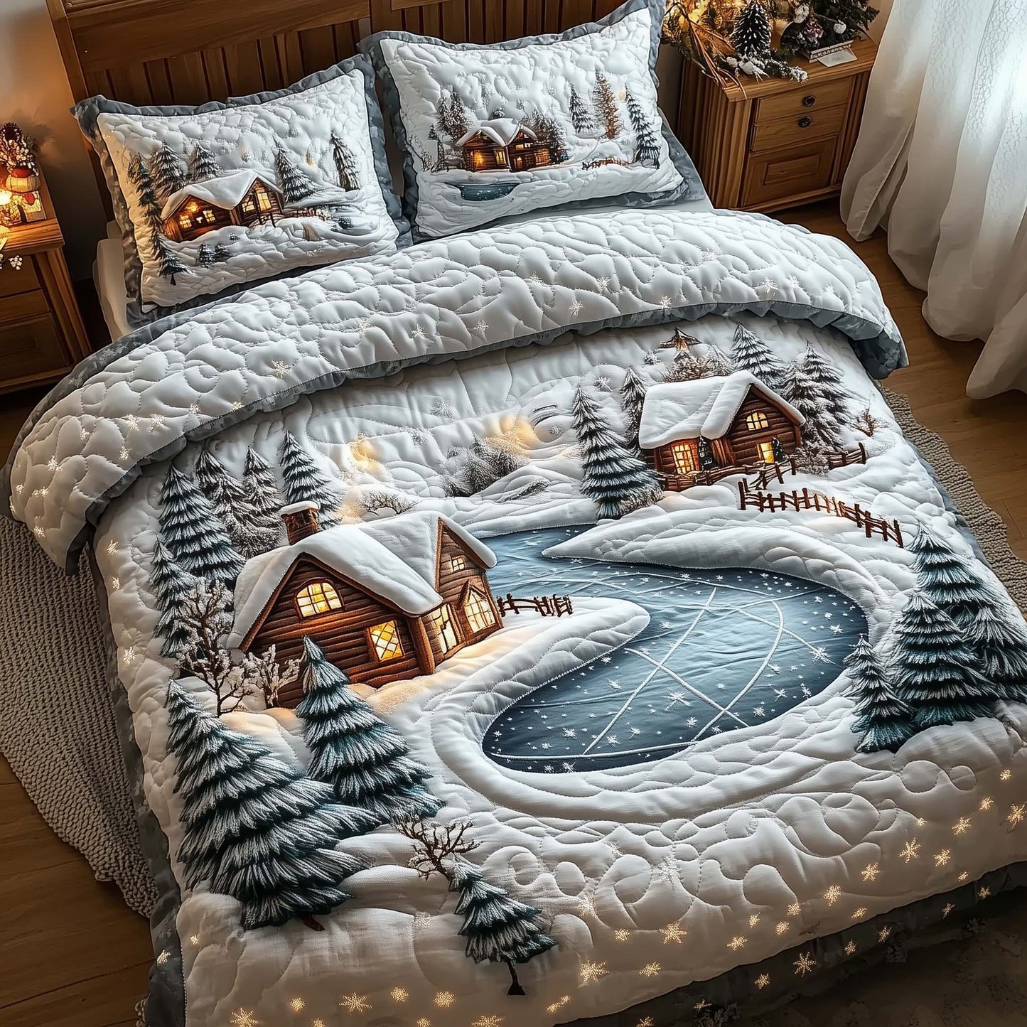 Snowy Village Duvet Cover Set GFTOMA7425