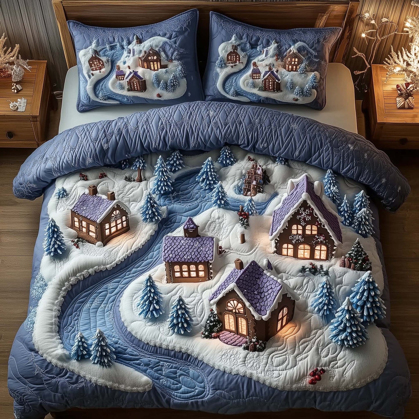 Snowy Village Duvet Cover Set GFTOMA7428