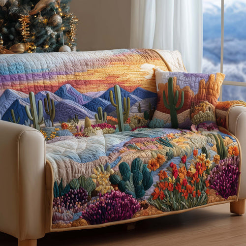 Cactus Quilted Sofa Cover GFTOMA7442