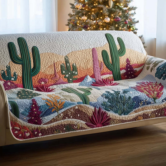 Cactus Quilted Sofa Cover GFTOMA7443