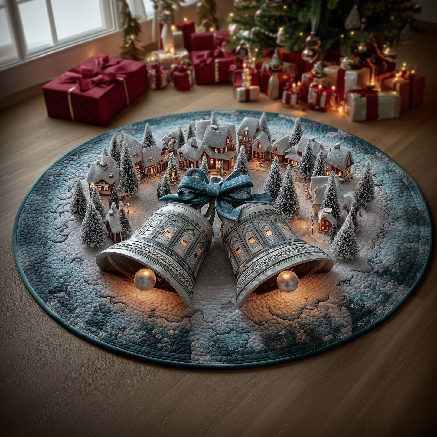 Yuletide Bell Quilted Round Mat GFTOMA7454