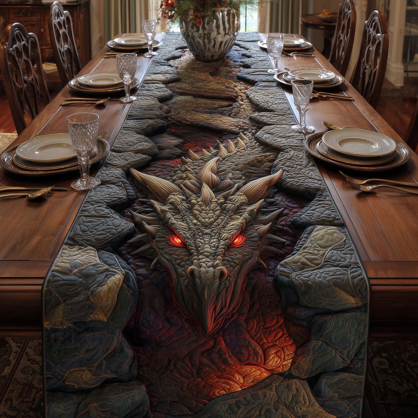 Dragon Hoard Quilted Table Runner GFTOMA7469