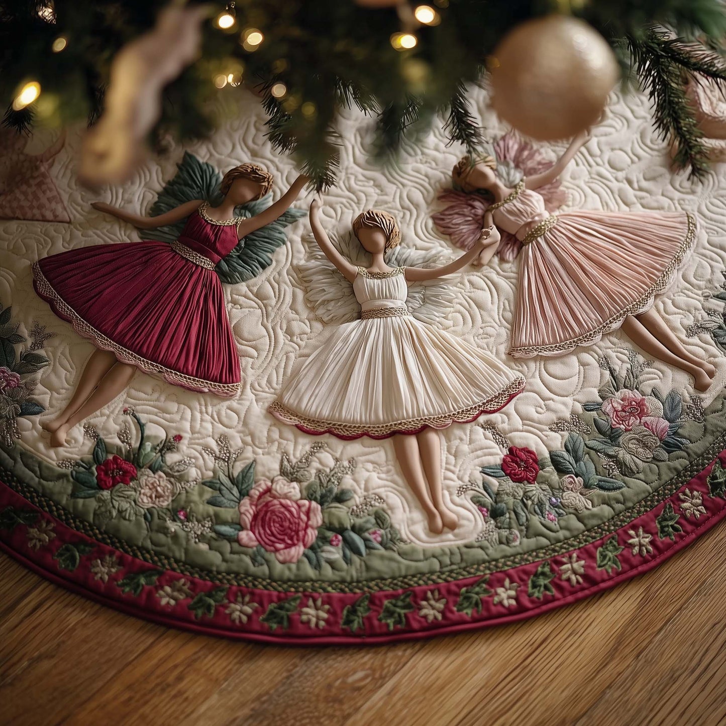 Heavenly Angels Quilted Tree Skirt GFTOMA7486