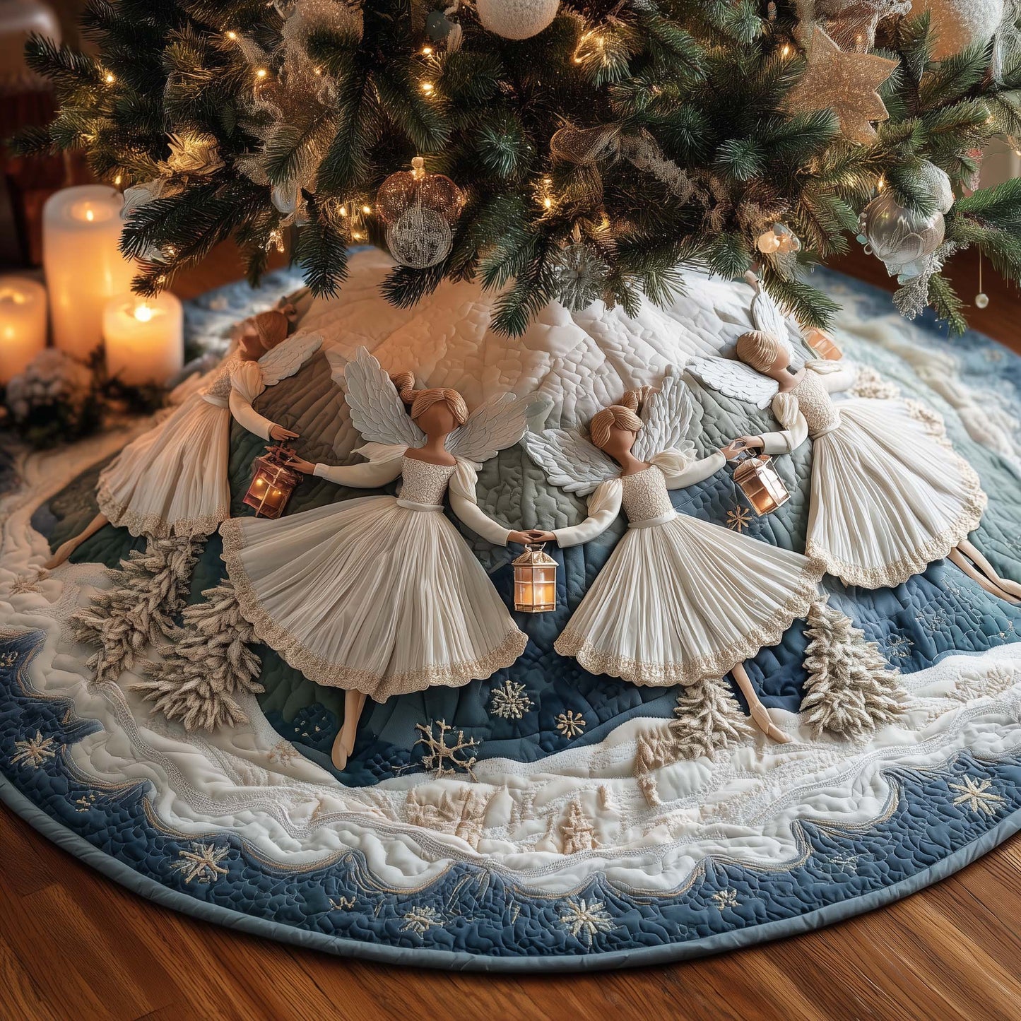 Heavenly Angels Quilted Tree Skirt GFTOMA7491