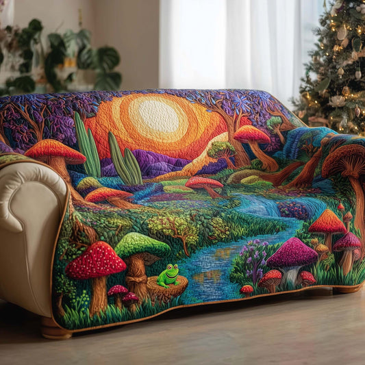Mushroom Caps Quilted Sofa Cover GFTOMA7494