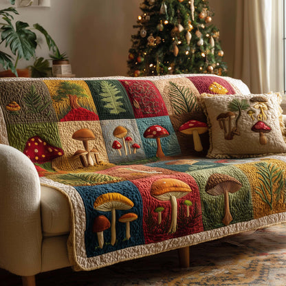 Mushroom Caps Quilted Sofa Cover GFTOMA7496
