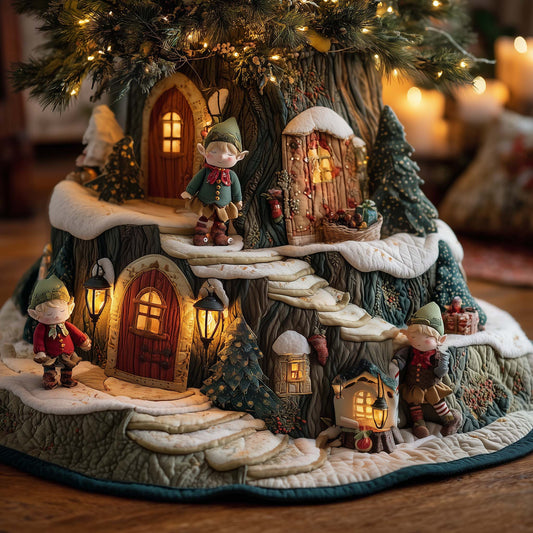 Snow Elf Quilted Tree Skirt GFTOMA7501