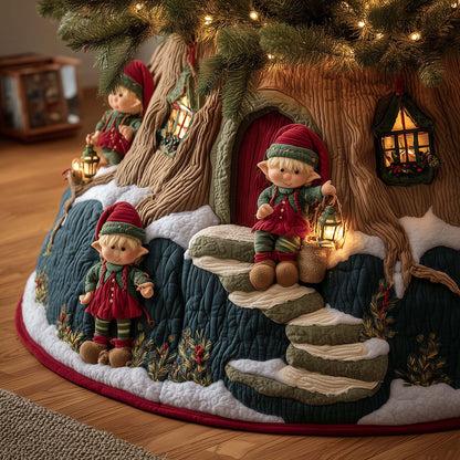 Snow Elf Quilted Tree Skirt GFTOMA7503