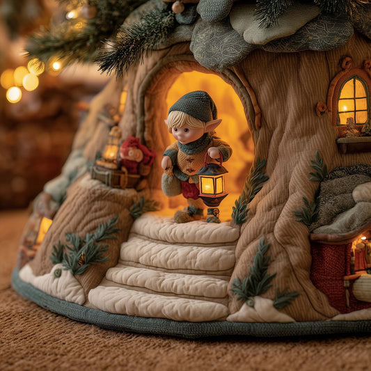 Snow Elf Quilted Tree Skirt GFTOMA7504