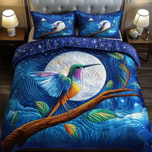 Hummingbird Charm 3-Piece Quilted Bedding Set GFTOMA751