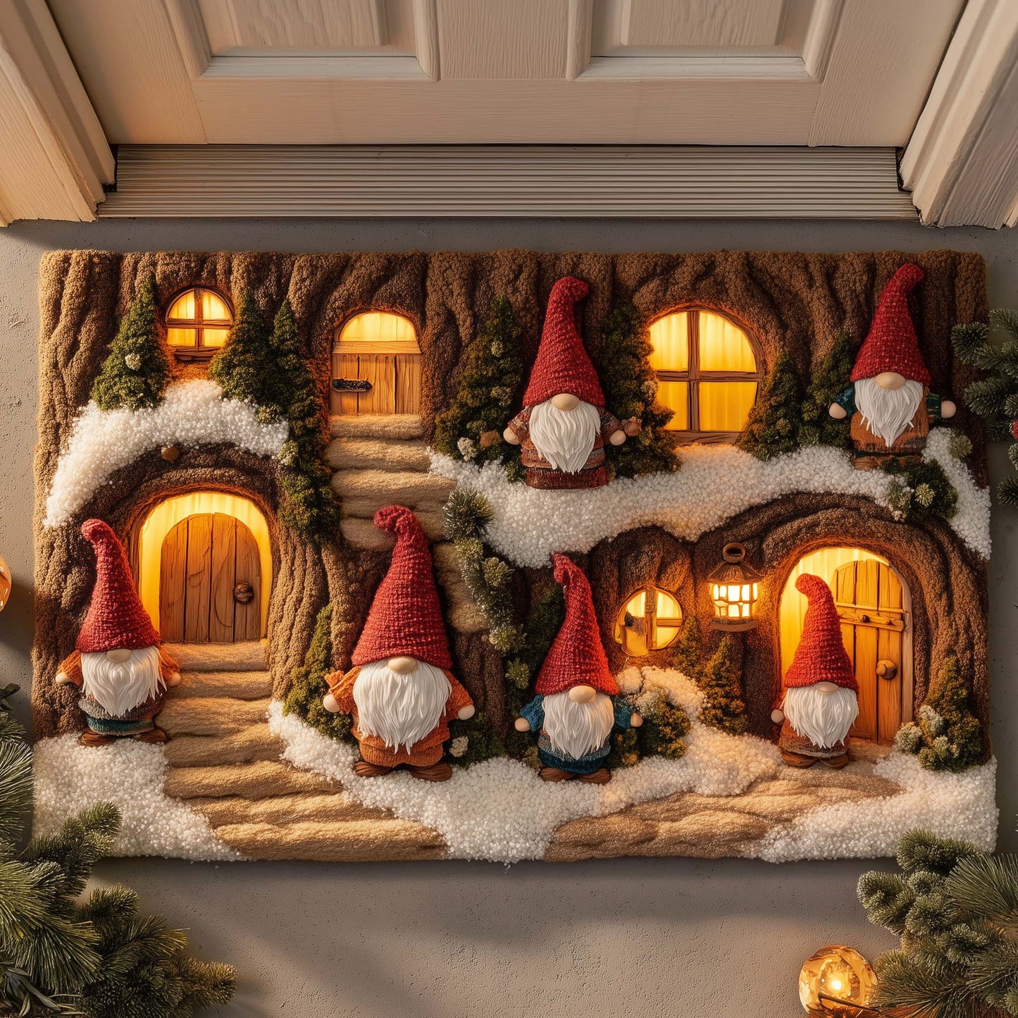 Snowy Gnome Doormat GFTOMA7518