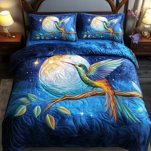 Hummingbird Charm 3-Piece Quilted Bedding Set GFTOMA752