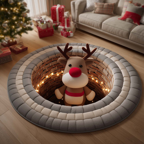 Reindeer Quilted Round Mat GFTOMA7522
