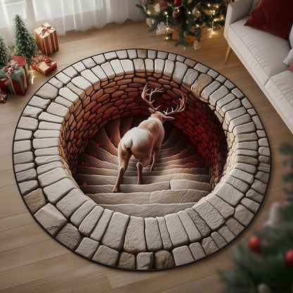 Reindeer Quilted Round Mat GFTOMA7525