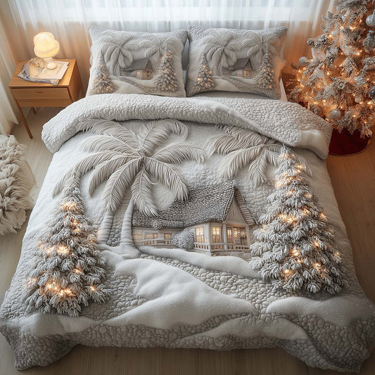 Christmas Palm Tree Duvet Cover Set GFTOMA7535