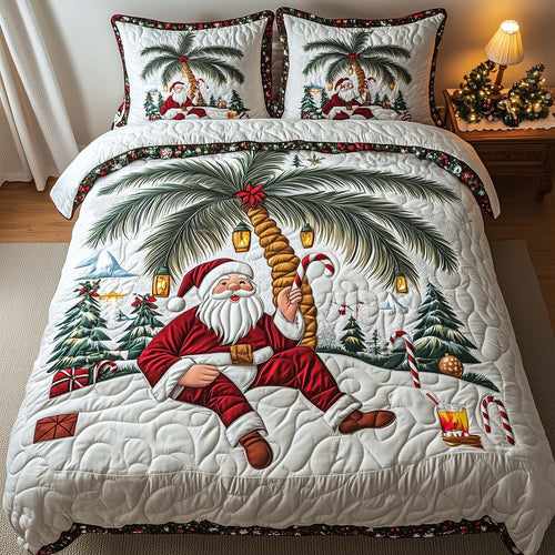 Christmas Palm Tree Duvet Cover Set GFTOMA7536