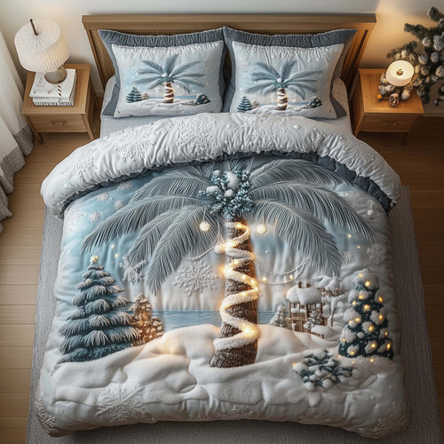 Christmas Palm Tree Duvet Cover Set GFTOMA7540