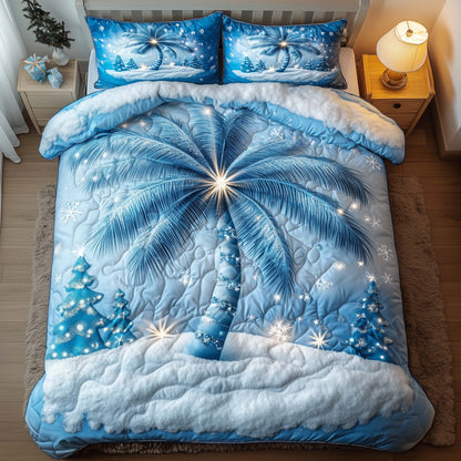 Christmas Palm Tree Duvet Cover Set GFTOMA7543