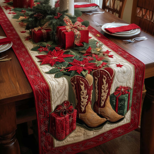 Western Christmas Quilted Table Runner GFTOMA7545