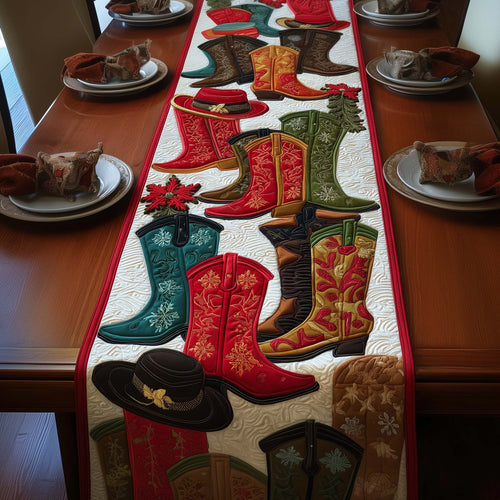 Western Christmas Quilted Table Runner GFTOMA7549