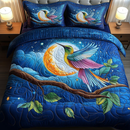 Hummingbird Charm 3-Piece Quilted Bedding Set GFTOMA755