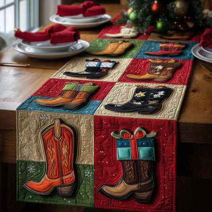 Western Christmas Quilted Table Runner GFTOMA7551