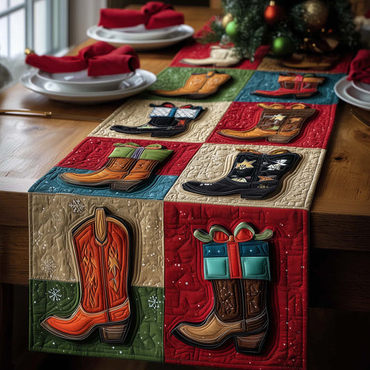 Western Christmas Quilted Table Runner GFTOMA7551