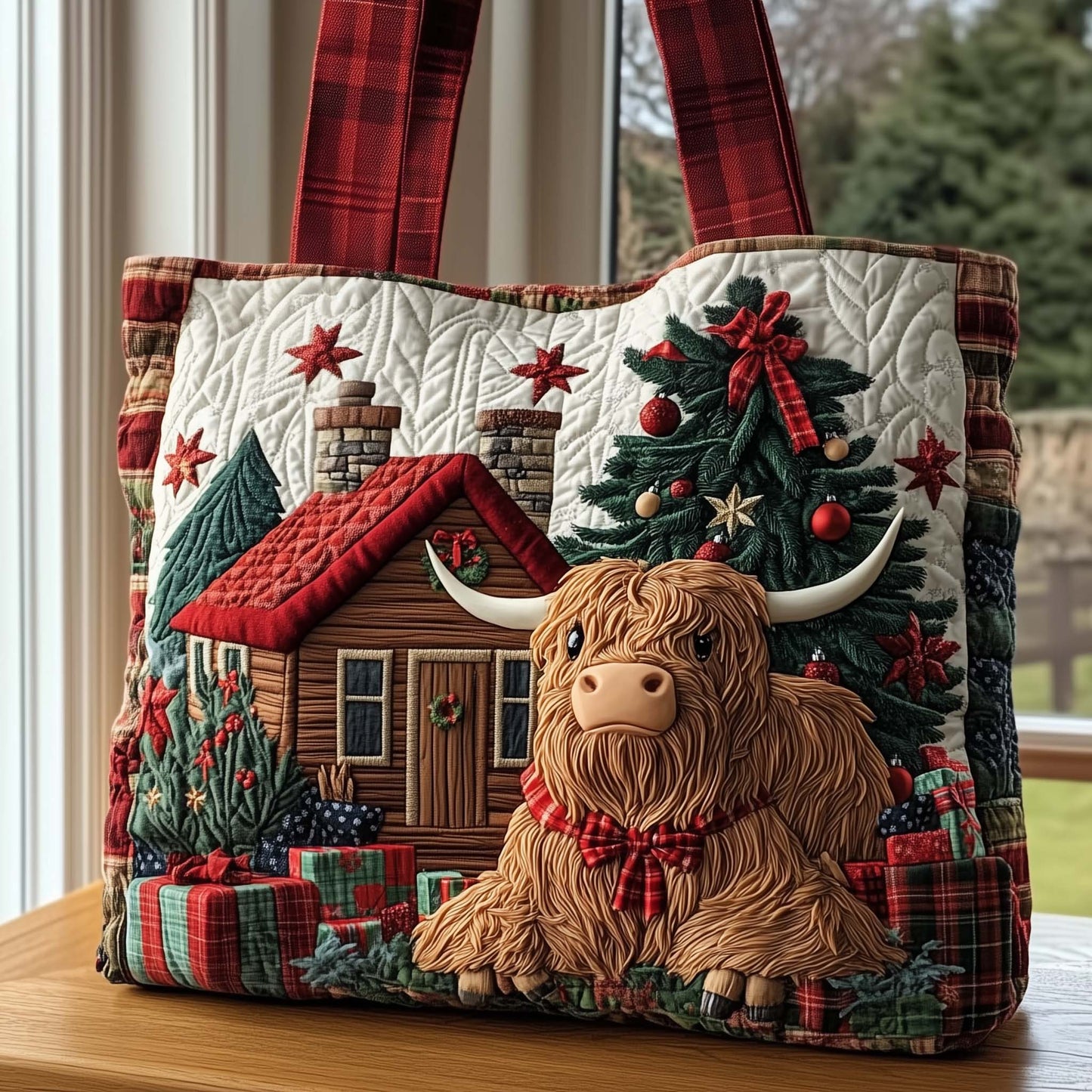 Highland Cow Quilted Tote Bag GFTOMA7557