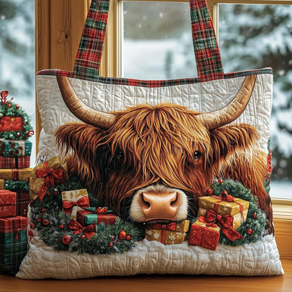 Highland Cow Quilted Tote Bag GFTOMA7559