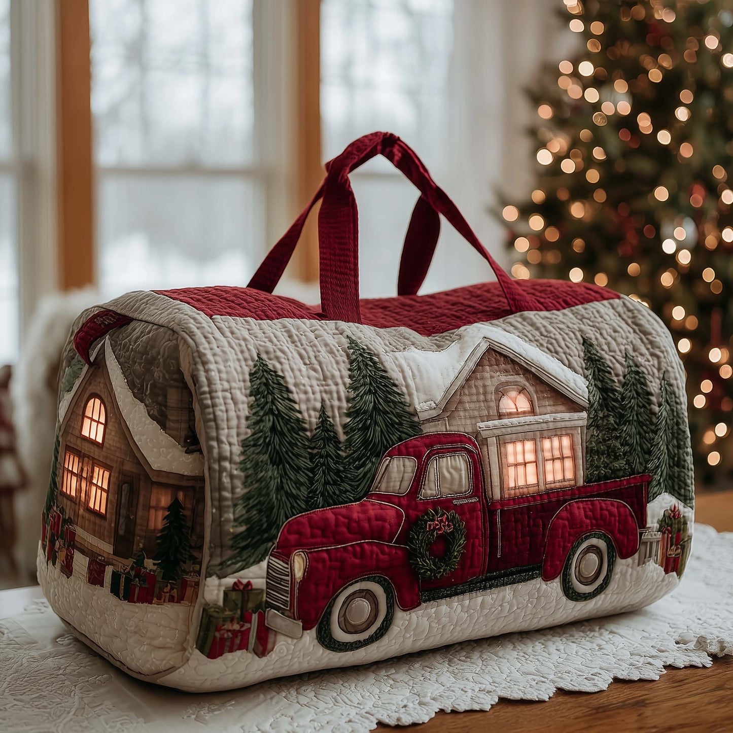 Christmas Truck Quilted Duffle Bag GFTOMA7561