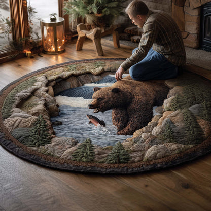 Wilderness Bear Quilted Round Mat GFTOMA7577