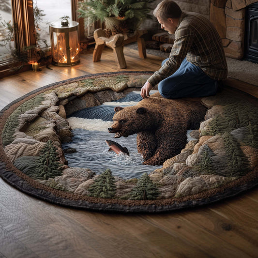 Wilderness Bear Quilted Round Mat GFTOMA7577