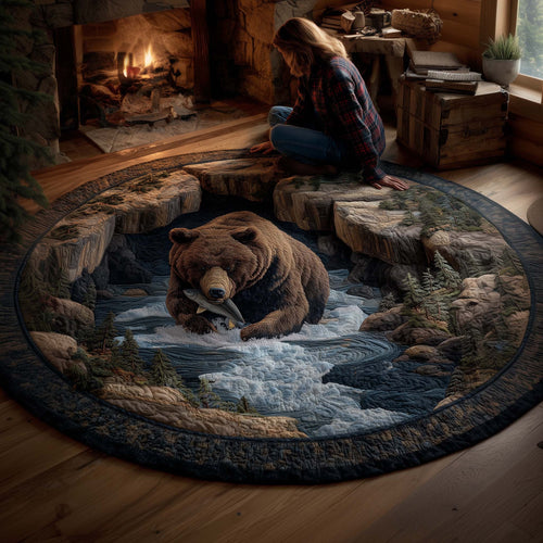 Wilderness Bear Quilted Round Mat GFTOMA7581